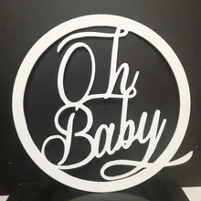 На заказ Белое золото акриловое зеркало имя знак для детского душа вечерние декор, персонализированные вывески Babyshower подарок