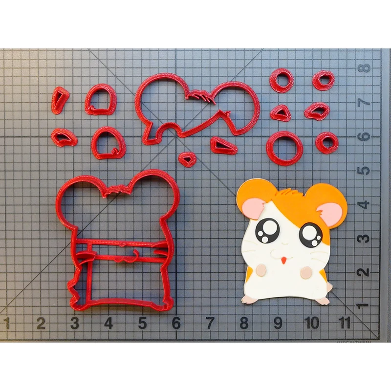 Personaggio Dei Cartoni Animati Hamkevlar Cookie Cutter Fondente Cupcake Cutter Made 3D Stampato Cake Decorating Tools Taglierine Per Dolci