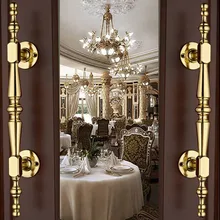 250mm modern fashion unfold install big gate door handles shiny silver gold wood door handles Ktv Hotel Home wood door pulls