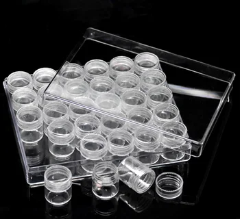 

Hoomall 30Grids Acrylic Mini Storage Box Transparent Jewelry Boxes Cosmetic Makeup Organizer Containers Capsules For Coins