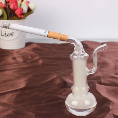 

Mini glass tobacco cigarette pipe water Filter to reduce cigarette nicotine