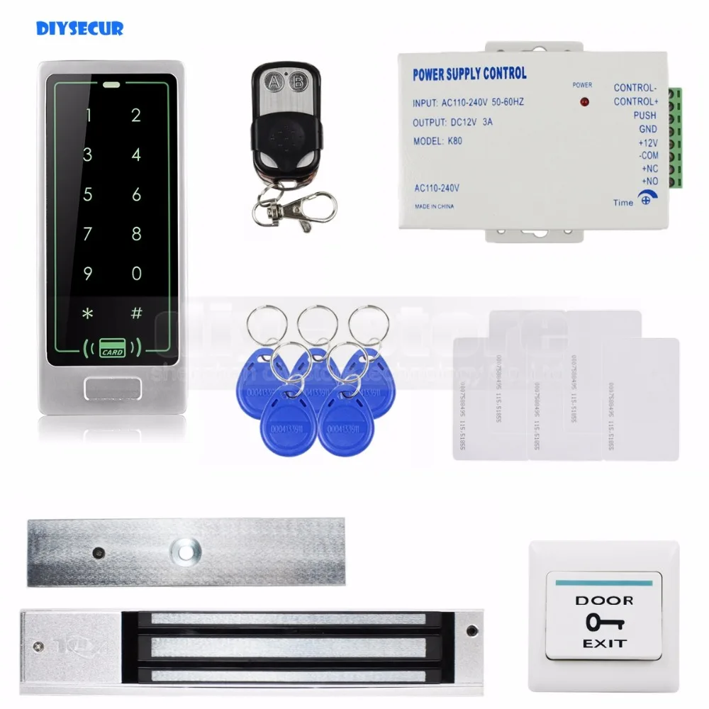 Diysecur Дистанционное управление Touch Панель Подсветка RFID считыватель пароль дверной Управление доступом безопасности Системы комплект