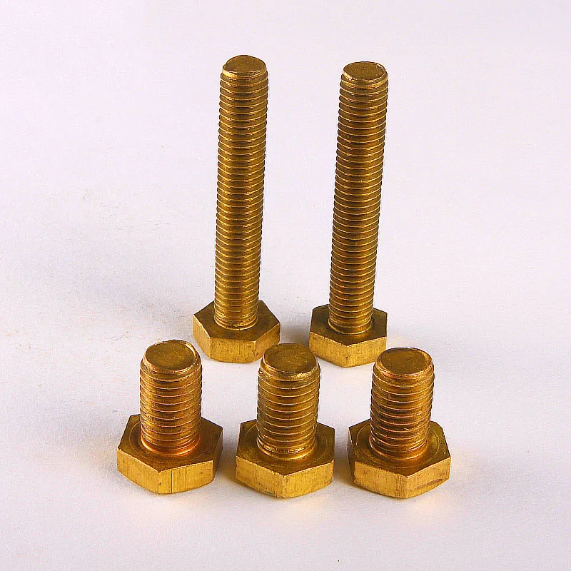 

2PCS Special Copper Screws Copper Hexagon Bolt Copper Outer Hexagonal Screws M8 * 40 DIN933