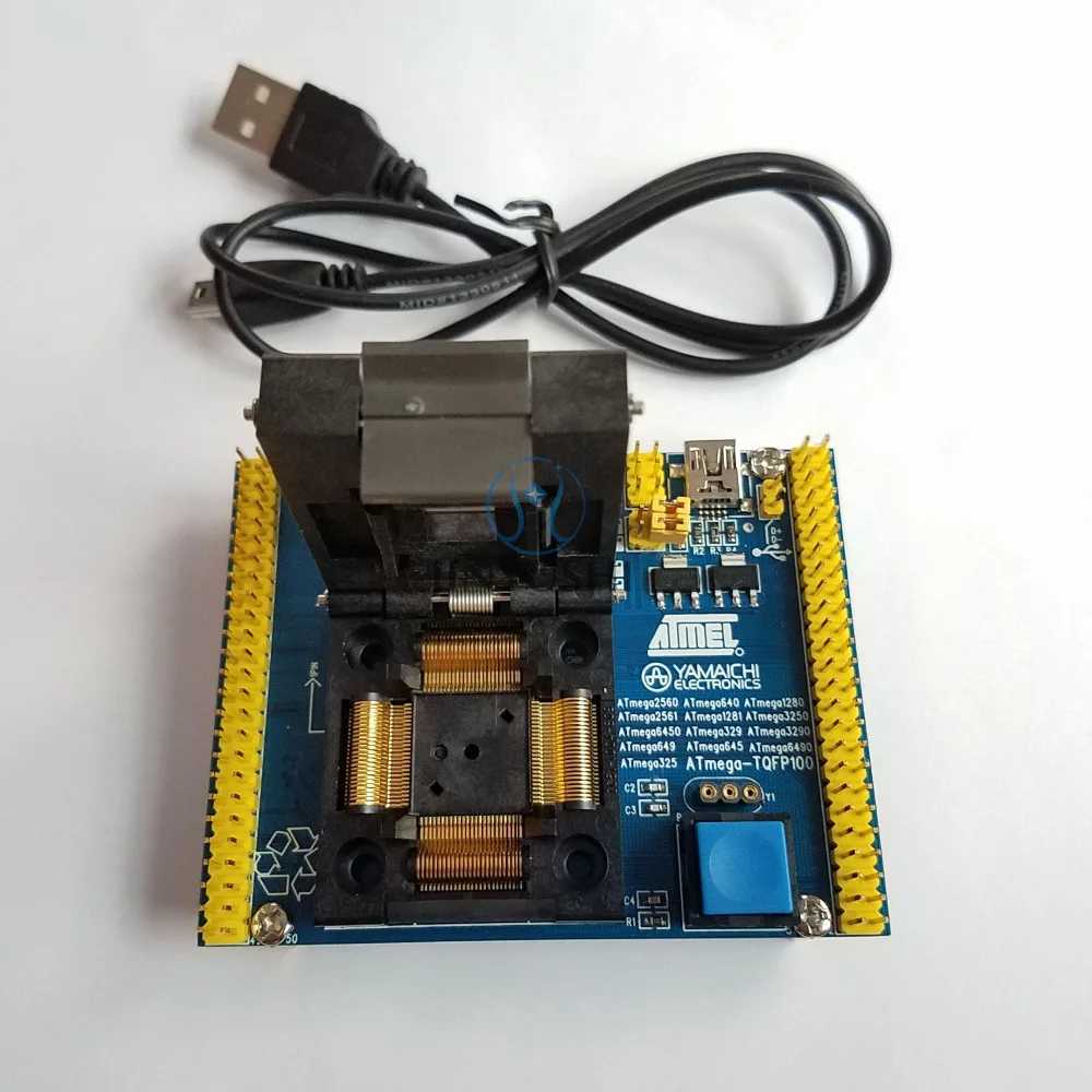 Раскладушка ATmega2560 ATmega640 ATmega325 ATmega1280 ATmega2561 QFP100/TQFP100 разъем IC программирования Тесты сиденье Тесты разъем