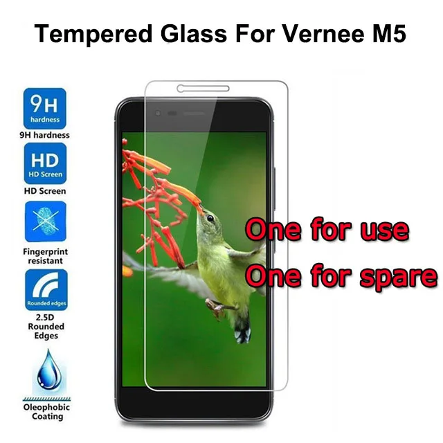 

For Vernee M5 Tempered Glass 9H High Quality Protective Film Explosion-proof LCD Screen Protector For Vernee M5 4G 5.2 inch