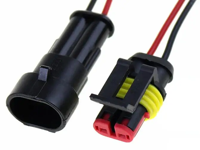 

1 Kit 2 Pin 2 Way Automobile waterproof connector, AMP plug, socket, male and female waterproof connector, wire connector,