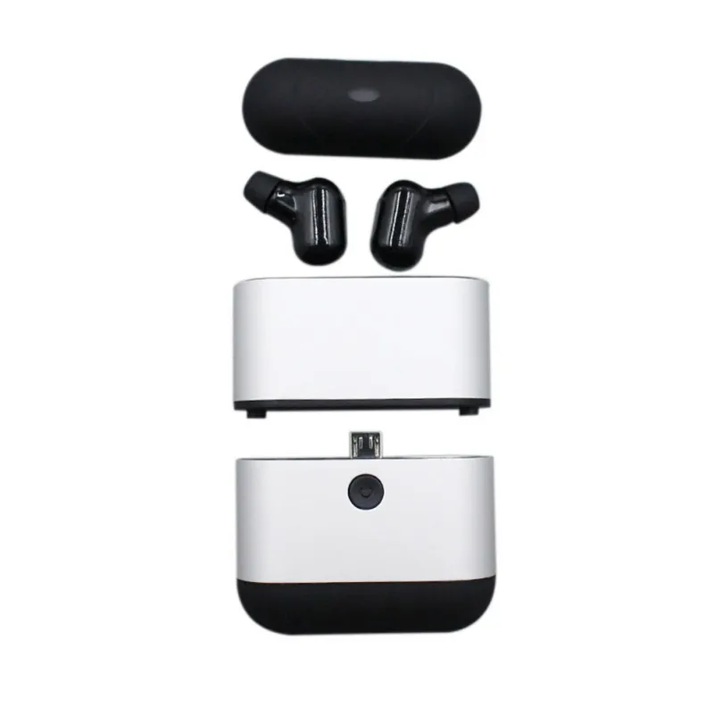 Black White Ipx5 Водонепроницаемый наушники-вкладыши гарнитура наушники X2-TWS Беспроводной Bluetooth Стерео Наушники Mini с 1600 мА/ч, Зарядное устройство для планшет, телефон S1 - Цвет: Black White