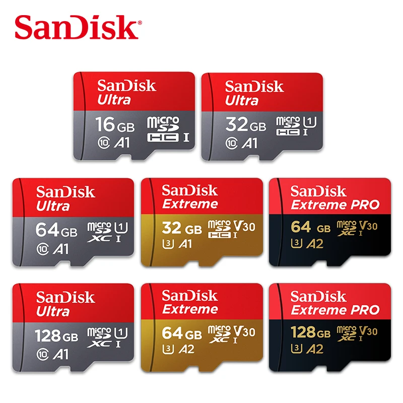 

SanDisk A1 Memory Card 200GB 128GB 64GB 98MB/S 32GB Micro sd card Class10 UHS-1 flash card Memory Microsd TF/SD Cards for Tablet
