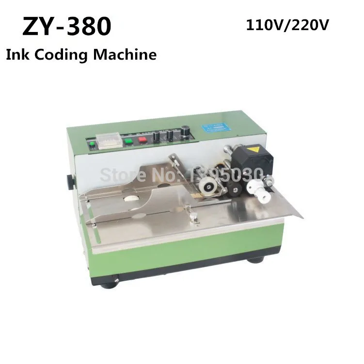 

1PC ZY-380 Automatic Ink Wheel Coding Machine 110/220V Film Bag Date Printer Ink Coding Machine Heat Solid Ink Printer Machine