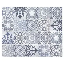

DIY Mosaic Wall Tiles Stickers 3D Kitchen Wall Sticker Bathroom Toilet Adhesive Waterproof PVC Wallpaper Waist Line 100 X 20cm