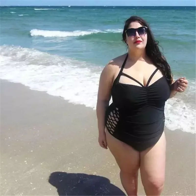 

Plus Size 4XL Bikini Set 2019 Swimsuit Women sexy badpak Push Up Black Large Brazilian Swimwear Sexy Bandage Ruffle bathing suit
