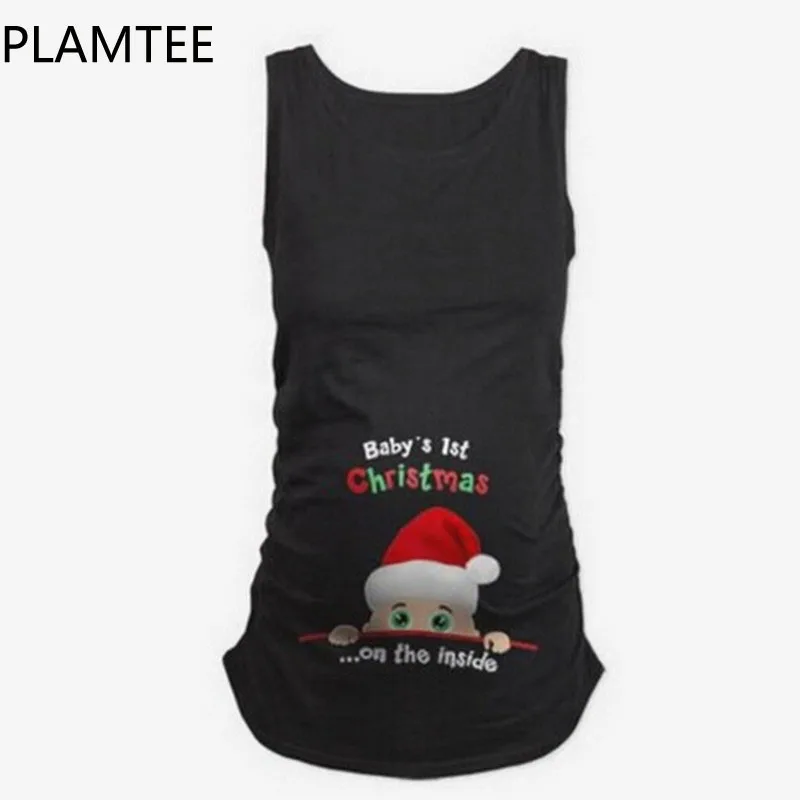 

PLAMTEE Maternity Vest Tops Cartoon Printed Pregnant Women Breastfeeding Clothing Candy Color Fashion For Nursing Pregnancy Tank