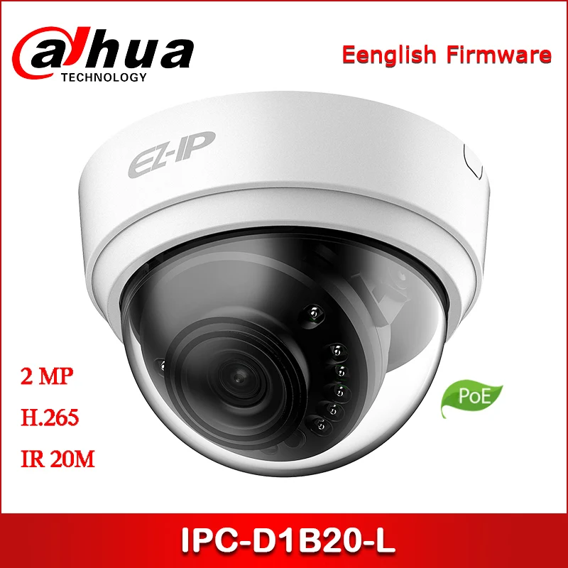 Dahua IP камера IPC-D1B20-L 2MP 2 8 мм 3 6 с фиксированным объективом IR Indoor Mini-Dome сетевая POE