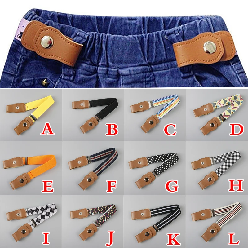 Child Buckle-Free Elastic Belt No Buckle Stretch Belt for Kids Toddlers Adjustable Boys and Girl`s Belts for Jeans Pants