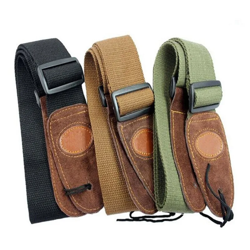 

Adjustable Guitar Straps PU Leather Head Pure Cotton Material Soft Strong Electric Guitar Straps for Electric Acoustic