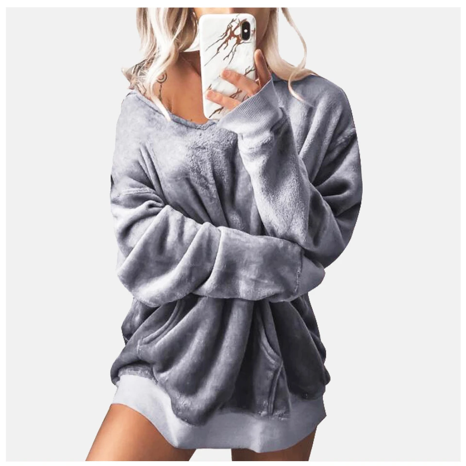 womens oversized grey sweatshirt