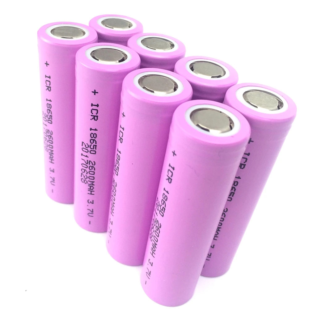 Factory Price 8pcs/lot Original 18650 3.7V 2600mA Li-ion Rechargeable Batteries for For ICR18650-26F Flashlight Power Bank