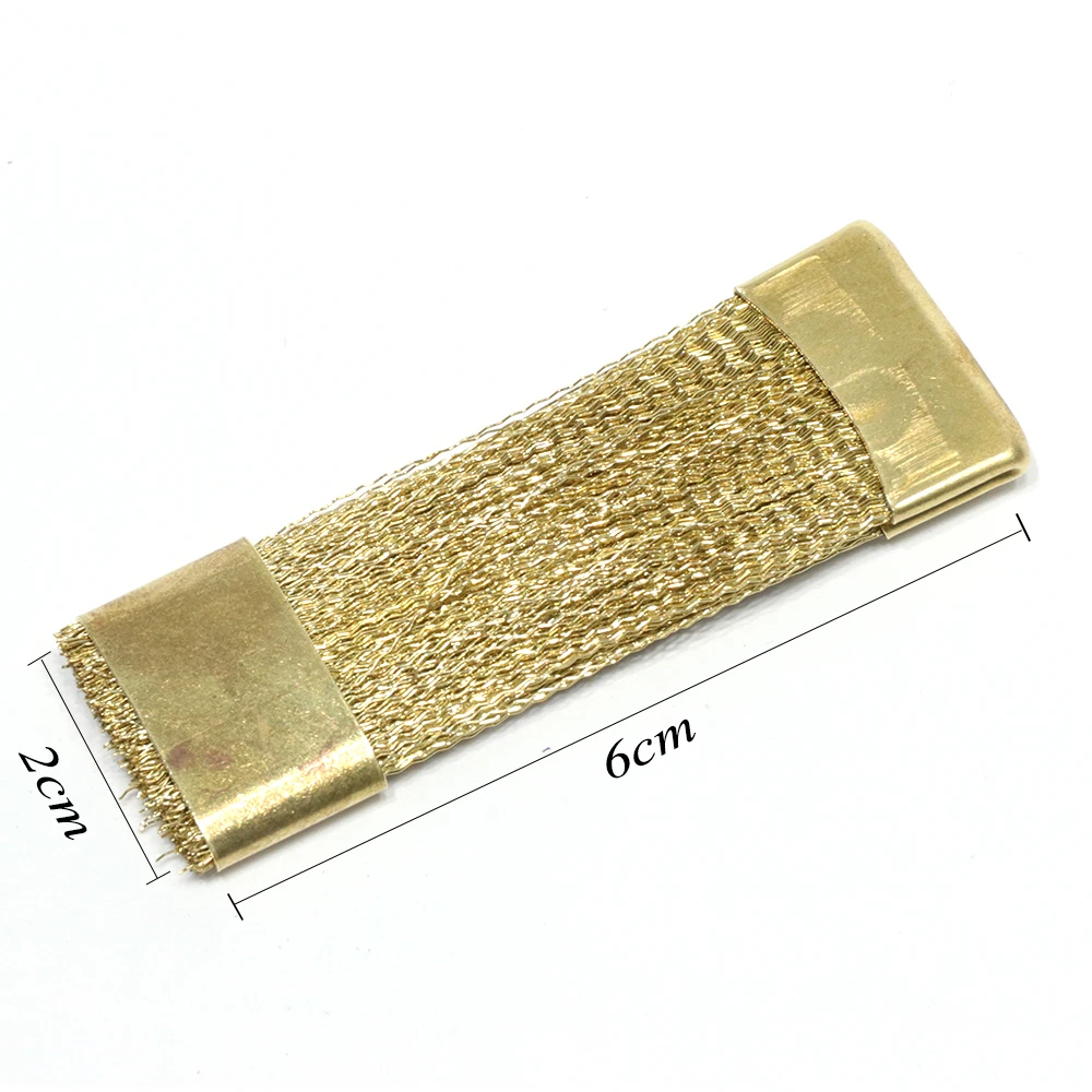 1pcs Nail Drill Bit Cleaning Brush Golden Copper Wire Portable for Electric Manicure Rotary Drill Nail Brush Cleaner Tools JI060