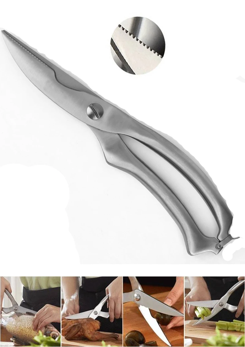 

25cm(9.8'') Heavy duty Stainless Steel Kitchen Poultry Chicken Bone scissor Cutter Cook Tool Gadget shear Fish Duck cut