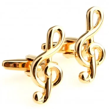 Модные каменные золотые музыкальные ноты гитара труба саксофон фортепианный микрофон запонка 1 пара большая акция - Окраска металла: 3