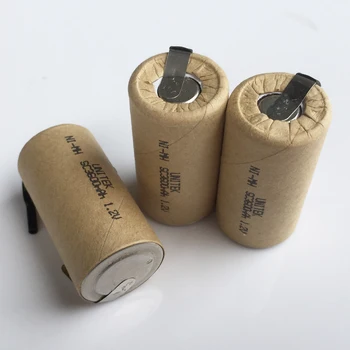 

10-16pcs SC rechargeable battery 1.2V Sub C size 3000mah ni-mh ni mh cell with welding tab pin for electric drill vacuum cleaner