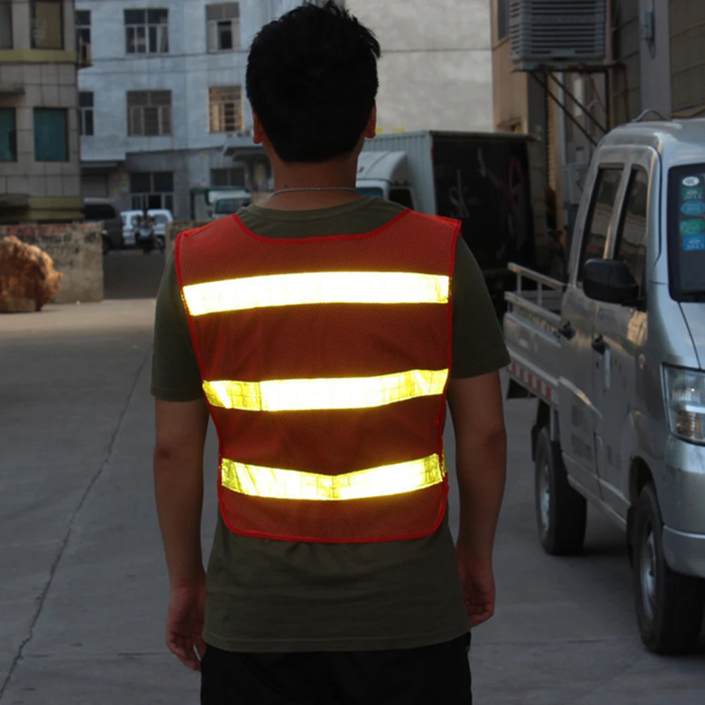 High Visibility Safety Reflective Vest Hi Viz Vest Warning Waistcoat Reflective Stripes Jacket Motor Reflective Safety Clothing