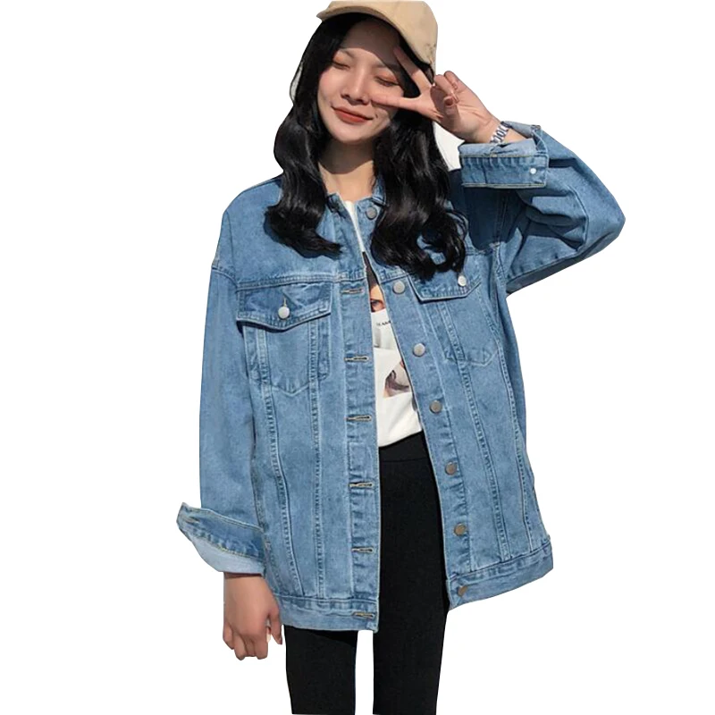 

Fashion New Arrival Women's Denim Jackets Vintage Casual Single Breasted Coat Female Jean Jacket For Outerwear Women Basic Coats