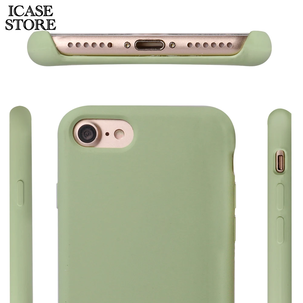 Ikase магазин Оригинальный жидкий силиконовый чехол для телефона iphone 6plus 7plus 8plus