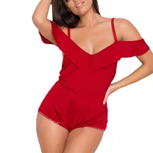 Для женщин сексуальное нижнее белье с v-образным вырезом Ночная сорочка новое платье с открытыми плечами Плюс Размер без спинки одежда для сна Ночная Пижама модные, пикантные Новые