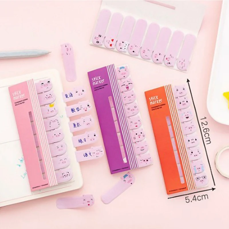 

Cute Pig N Times Memo Pad Sticky Notes Cartoon Animal Bookmark Stationery Label Stickers School Supplie Notepad