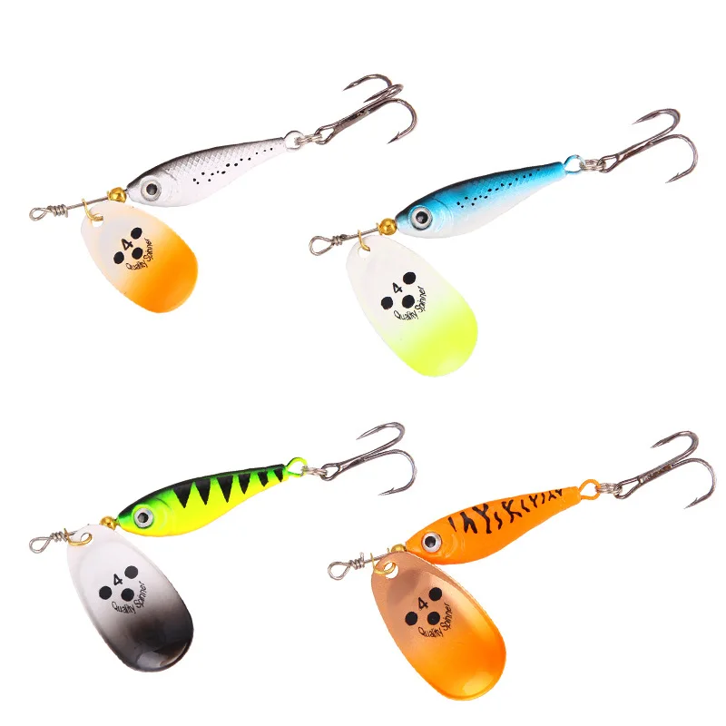 

New 1PCS 4-color fish-shaped rotating VIB sequins artificial bait 3D eyes 11g 15g 20g wide composite sequin hard bait hook