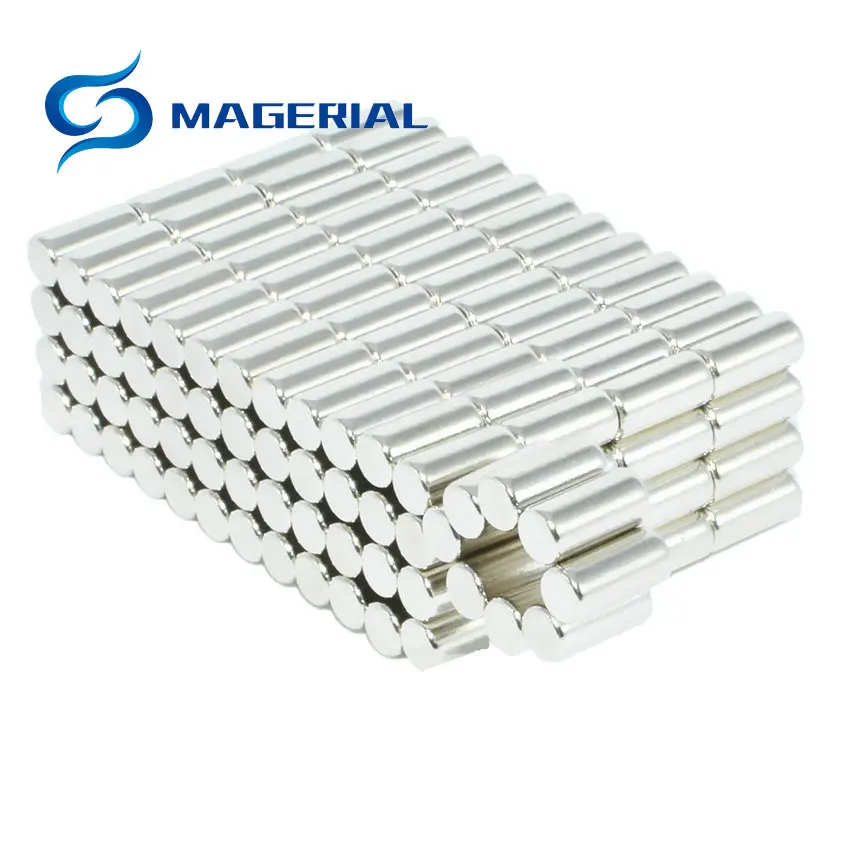 US $154.68 Diametrically NdFeB Magnet Rod Diameter 3x6 Mm DIY 3D Printed Settlers CenterLess Grinding 3500GS Surface Field Silver Metal