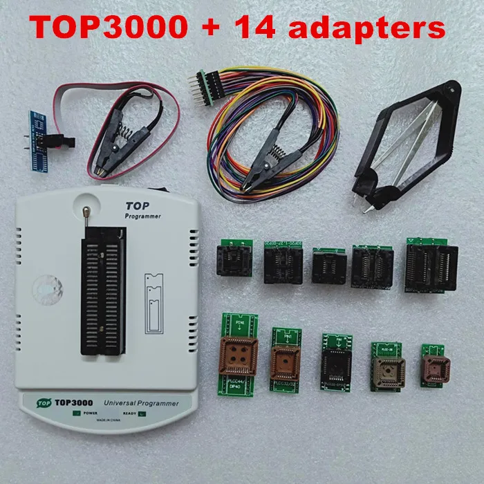 TOP3000 Универсальный программатор для MCU и EPROMs программирования - Цвет: top3000 add 14 parts