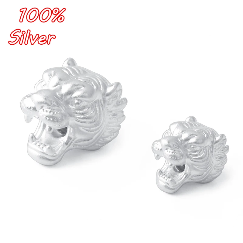 

Authentic 925 Silver Jewelry DIY Beaded Red Rope Bracelet Lion Head 3D Jewelry Making Accessories Wholesale