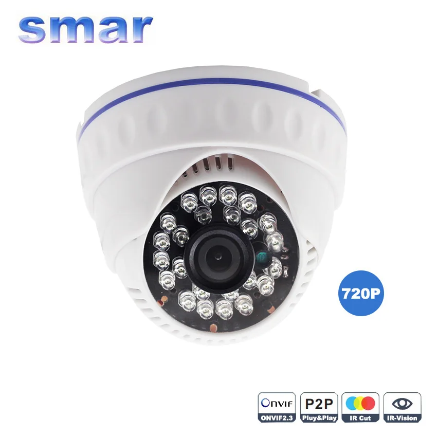 CCTV Mini IP Camera 720P Security HD 1.0 Megapixel Network Indoor Dome Video Camera 24 Infrared H.264 Onvif P2P Cloud Best Price