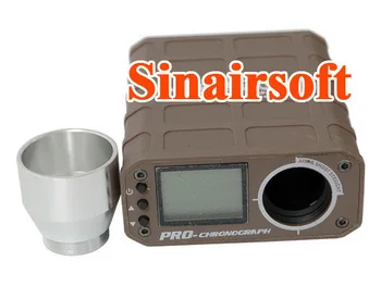 Tan Chronograph Velocimeter Speed testing Device Fits to All Airsoft Models Measures Rate of Fire & Energy