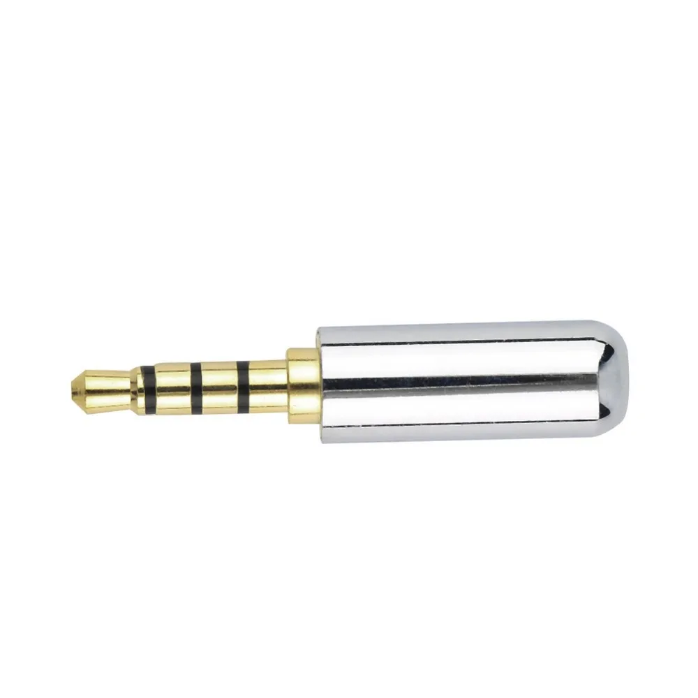 

Newest 1pc Sliver 4 Pole 3.5mm Male Repair headphone Jack Plug Metal Audio Soldering Cover, free shipping New Arrival