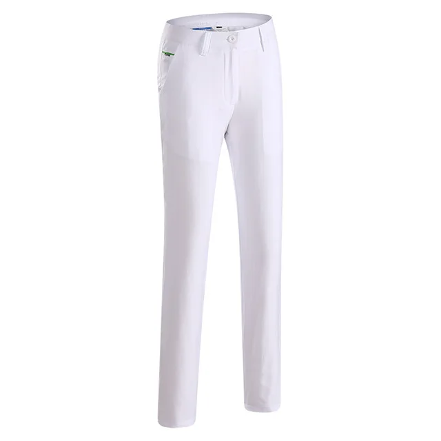 EVERIO женские брюки для гольфа спортивная ткань летние эластичные дышащие быстросохнущие тонкие брюки для гольфа Дамская одежда для гольфа Размер 26~ 31 - Цвет: Бежевый