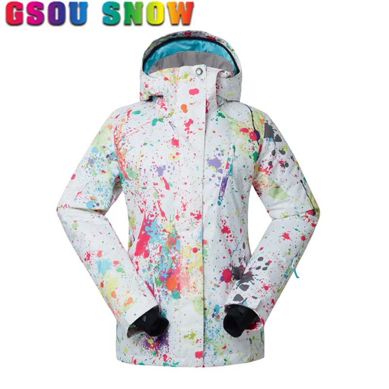 

Gsou Snow Ski Jacket Women Thicken Warmth Winter Snowboard Jacket For Mountain Skiing Snow Coats Female Waterproof Ski Clothes