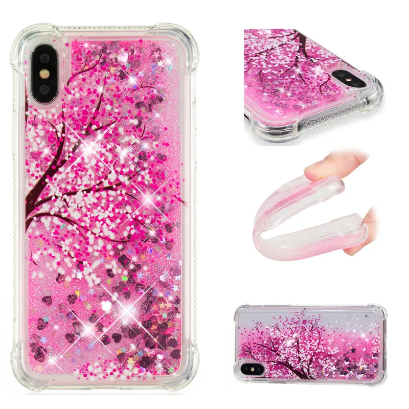 Wekays unicornio Quicksand funda para iphone X funda silicona TPU Dynamic Liquid Glitter funda para iphone 6 6 s 7 8 plus 5 5S Fundas