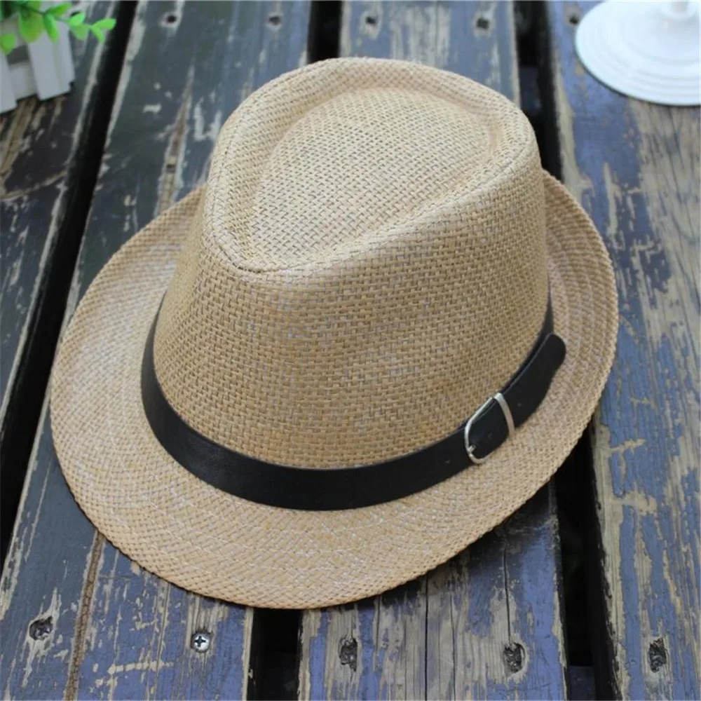 Детская Мужская Гангстерская шляпа с клетчатым узором, Пляжная соломенная шляпа от солнца, лидер продаж, одежда, аксессуары, модный дизайн