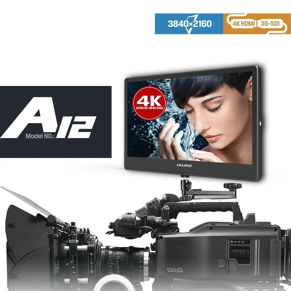 Lilliput A12 12 5 &quotUtra Slim IPS 4K радионяня 3G SDI full hd настольный монитор 3840x2160 HDMI для dslr|ip 4k|sdi