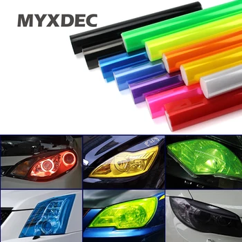 Luz de coche para coche de 30cm x 1m 12 "x 40", luz trasera, película de vinilo tintado fáciles de pegar, decoración para todo el coche y motocicleta, 12 colores