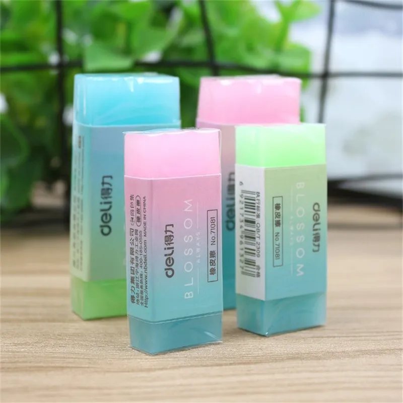 

1PC Colorful Rubber Erasers Durable Flexible Pencil Eraser Students Stationery School Supplies For Children Kids