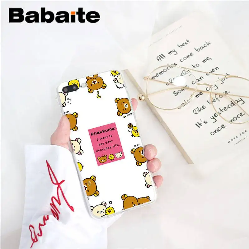 Мягкий силиконовый чехол Babaite Rilakkuma из ТПУ для телефона iPhone 8 7 6 6S Plus X XS MAX 5 5S SE XR 10 11 11pro 11promax