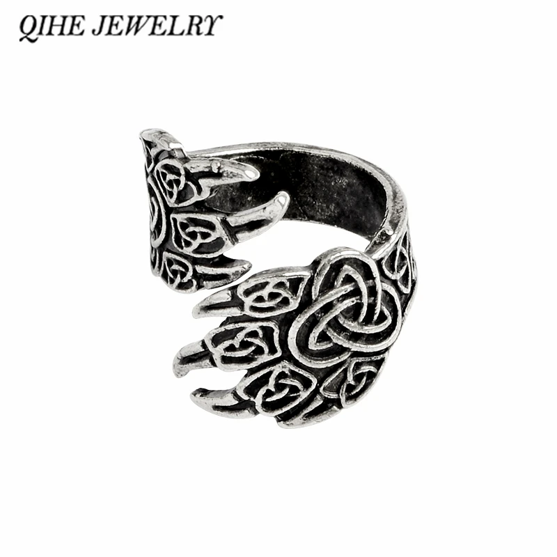 Aliexpress Qihe Jewelry Viking Cow Raven Claw Ring Gothic Aliexpress Qihe Jewelry Viking Cow Raven Claw Ring Gothic Odin S Ravens Norse Mythology Rings For Men Gift From Reliable