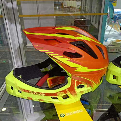 Fullface шлем Детский велосипедный шлем M Красный mtb горный велосипед велосипедный шлем Горные dh детский Полный лицевой велосипедный шлем оборудование - Цвет: Color 4