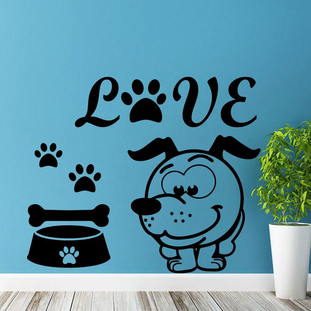 Dog Wall Decals Paw Decal Pet Shop Grooming Salon Decor Vinyl Art