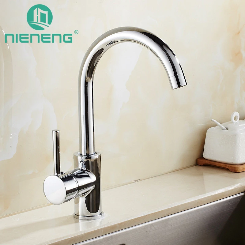 Nieneng Brass Polished 360 Swivel Kitchen Faucets Accessories With Water Filter For Hot Cold Rotation Mixer