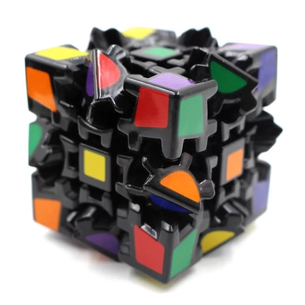 

HOT! 2018 Magic Combination 3d Gear Cube I Generation Black Painted Stickerless Twisty Puzzle Material: ABS F422